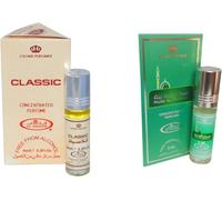 Classic & Musk Al Madinah Concentrated Perfume Oil Pack of 2 | Long-Lasting Alcohol-Free Attar | 6ml Roll-On for Men & Women