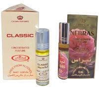 Classic & Nebras Concentrated Perfume Oil Pack of 2 | Long-Lasting Alcohol-Free Attar | 6ml Roll-On for Men & Women