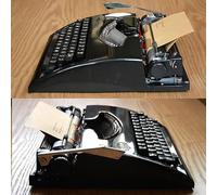 Classic Nostalgia - Máquina de escribir manual retro portátil, máquina de escribir mecánica inglesa, máquina de escribir vintage de 1980, máquina de escribir tradicional antigua y portátil