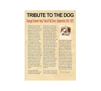 Classic Ode to a Dog Speech Poster - Touching Quotes about Man's Best Friend & Unconditional Love - Gift for Dog Lovers, Home Office Decor(Framed,16x24inch(40x60cm))
