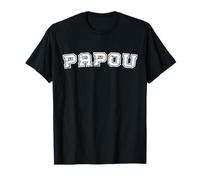 Classic Papou Varsity College Style Graphic Father's Day Camiseta