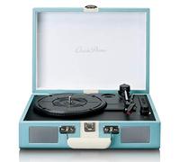 Classic Phono by Lenco TT-110 - Tocadiscos (33, 45 y 78 RPM, Bluetooth, transmisión por Correa, 2 Altavoces, Entrada Auxiliar, Salida RCA, 3,5 mm), Color Azul y Blanco