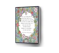 Classic Poetry Quote on Self-Reliance Canvas, You Must Travel Your Own Road Wall Art(Unframed,12x18inch(30x45cm))