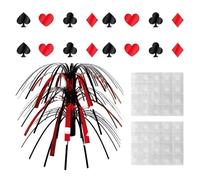 Classic Poker Ornaments - Stylish Party Decorations, Standard Size with Vibrant Colors, Premium Cardstock Material, Festive Atmosphere, For Birthday Holiday Restaurant Bar Desk Office Home
