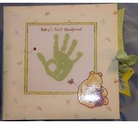 Classic Pooh Disney Keepsake Baby's First Handprint Plaster Kit. Plaster with Mint Green Display Box by Disney