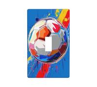 Classic Pop Art - Cubierta decorativa para interruptor de luz de balón de fútbol, 1 banda, placa de pared para cocina, granja, dormitorio, baño, decoración artística