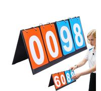 Classic Portable Scoreboard, Kids Score Flipper, 6,1 in Multi-Function Sports Counter, Lightweight 4 Digit Display, Plegable Blue and Red Color, Design for School, Tournament, Outdoor Games