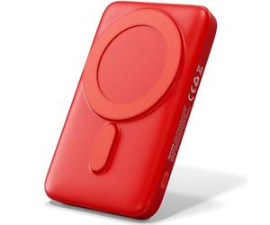 Classic Power Bank 10.000 mAh Rojo - Power Bank con Carga rápida de 22,5 W con PD 20W, Carga inalámbrica de 15W, Entrada/Salida USB-C, USB-A, Entrada Lightning y función magnética