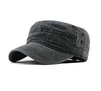 Classic Premium Army Army Style Army Hat Hombres Low Profile Verano 100% Algodón Ajustable Fiddler Hat Army Plain Flat Cadet Hat Sombrero Gorra de béisbol Pintores Retro Sailors Chapeau Unisex