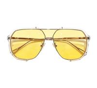 Classic Retro-style Oversized Sunglasses, Fashionable Double-bridge Integra
