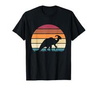 Classic Retro Sunset Parasaurolophus Jurassic Dinosaur Camiseta
