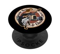 Classic Rock and Hotrod Cars Nostalgia Diseño Envejecido PopSockets PopGrip Adhesivo