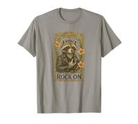 Classic Rock Star Raccoon - Rock On Art Nouveau Camiseta