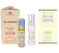 Classic & Secret Man Concentrated Perfume Oil Pack of 2 | Long-Lasting Alcohol-Free Attar | 6ml Roll-On for Men & Women