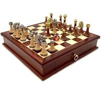 Classic Set + Rosewood Wooden Chessboard with Drawer New