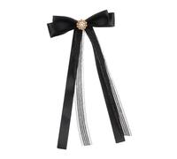 Classic Solid Bow Brooch Pin Pre-Tied Satin Bowknot Neck Tie for Men