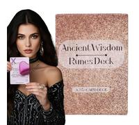 Classic Tarot Deck, Portable Divination Cards, Classic Spiritual Tool, Full English Fortune Reading Game, Family Friends Gathering Entertainment Set, Mystic Accessory for Adults, Teens, 10.4x7.5cm