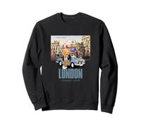 Classic Teddy Bear in London Cityscape Illustration Graphic Sudadera