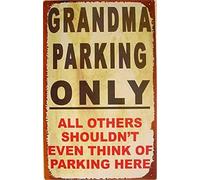 Classic Tin Sign Grandmas Parking Novelty Bar Pub Decor 8 X 12 in