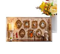 Classic Tiny Holder, Portrait Showcase Set, Decorative Frame with Vintage Finish, Small Antique Inspired Photo Presentation Frame, Tabletop Accent with Ornate Design for Home Use