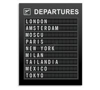Classic Travel Destination Board Poster