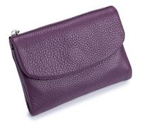 Classic Unisex Pebble Leather Wallet, Sturdy Durable Fashionable and Versatile Make You Feel Confident and Style Every Time You Go out (Purple)