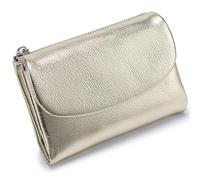 Classic Unisex Pebble Leather Wallet, Sturdy Durable Fashionable and Versatile Make You Feel Confident and Style Every Time You Go out (Gold)