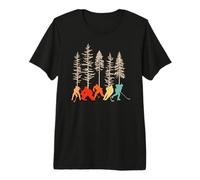 Classic Vintage Retro Players Pine Tree Funny Ice Hockey Camiseta Premium