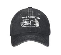 Classic Was Addicted To The Hokey Pokey, Gorra de Mezclilla Divertida Gorra Transpirable Gorra de béisbol para Mujer Esencial para el Verano
