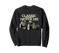 Classic Wheels Never Die Camiseta - Camiseta Vintage Hot Rod Car Sudadera