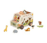 Classic World Caja de Molde de Coche Safari de Madera - Juguetes educativos para niños