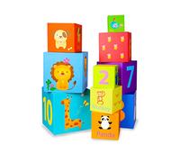 CLASSIC WORLD - Cubos apilables de los animales - CW-3567