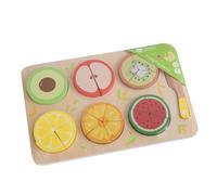 Classic World Puzzle de Fracciones de Frutas de Madera del Mundo, 22 piezas.