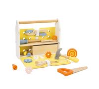 Classic World Werkzeugkasten Holzspielzeug aus 27 Teile Ki (Importación USA)