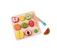 Classic World - Wooden Play Food - Cutting Fruit Puzzle Toy- 2 (Importación USA)
