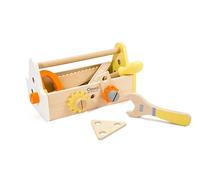 Classic World World - Juego de carpintero de madera con caja de herramientas, 18 piezas