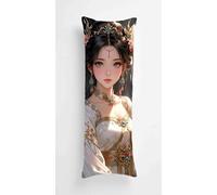 Classical Beauty Body Pillow Case Cover 35x100cm, Long Backrest Cushion Pillow Protector with Zipper, Decorative Bedding Pillowcase, Soft Body Pillow Cover for Couch Bedroom Anime
