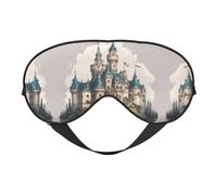 Classical Fairy Tale Castle04 Máscara de ojos para dormir, máscara de sueño que bloquea perfectamente la luz para hombres y mujeres, diadema suave y cómoda para viajes