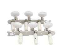 Classical Guitar Machine Heads 2, Gold, Clavijas de Sintonización Plateada para Izquierda y Derecha con Botones de Type de Gear, Teclas de Ajuste de Guitarra Duraderos y