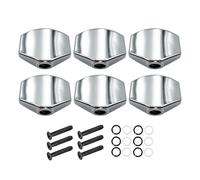Classical Guitar Tuner Keys - Square Knob Machine Heads | 6 Piece Replacement Set with Metal Gear Structure, String Tuning Hardware Category for Electric Classical Instrument Setup