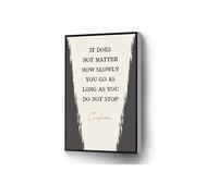 Classical Quote on Patience Canvas, Confucius Wisdom Art for Living Room or Library Decor(Framed,12x18inch(30x45cm))