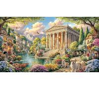 Classical-Temple-Garden-Scene Puzzle de 1000 Piezas Reciclado Juego desafiante Educativo para Adultos Regalo para Mujeres y Hombres 70x50/1000pcs