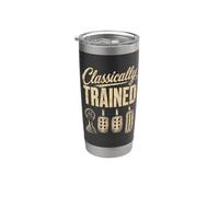 Classically Trained Manual Transmission Driver Three Pedals Vaso térmico de acero inoxidable de doble pared