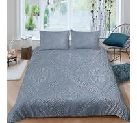 ClassicInteriorStyle Funda de Edredón de poliéster Juego de 3 Piezas Diseño 3D con Cremallera ClassicInteriorStyle Funda Edredon incluye Fundas de Almohada Transpirable for familia King（220x240cm）