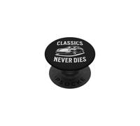 Classics Never Dies - Coche Deportivo Retro Homenaje automotriz PopSockets PopGrip Adhesivo