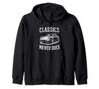 Classics Never Dies - Coche Deportivo Retro Homenaje automotriz Sudadera con Capucha
