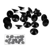 Classicseali 20 ventosas para acuario, ventosas de goma de 28 mm, botones de succión para tubos de iluminación de calefacción, ventosa pequeña para tubos de conducción aérea, color negro