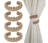 Classicseali 4 alzapaños para cortinas | Soporte de cortina Boho, soporte de cortina para cortinas en casa, oficina, dormitorio, elegante soporte de cortina para
