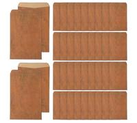 Classicseali 40 hojas de papel de carta vintage, sobres de papel de estraza, papel de carta antiguo, sobres de boda para invitación, menú vintage, amor retro, aniversario o carta de graduación, Love