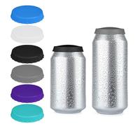 Classicseali 6 tapas para latas de bebidas, tapas de latas reutilizables, tapas para cerveza, vino, limonada, refrescos estándar, latas de bebidas (6,5 cm)